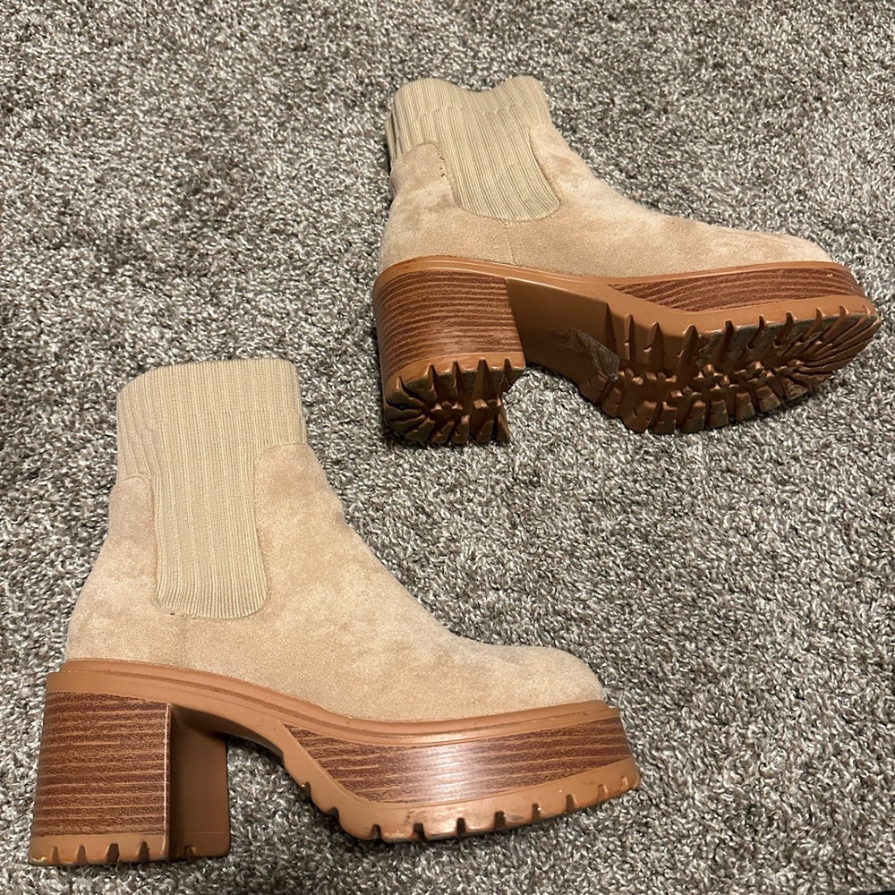 Barely worn heeled booties